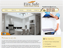 Tablet Screenshot of firesafekitchenexhaustcleaning.com